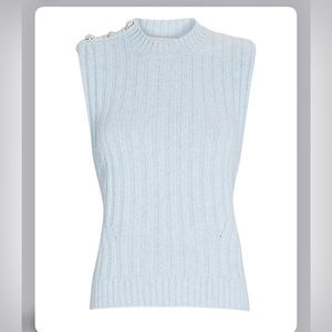 Ganni Blue Knit Vest